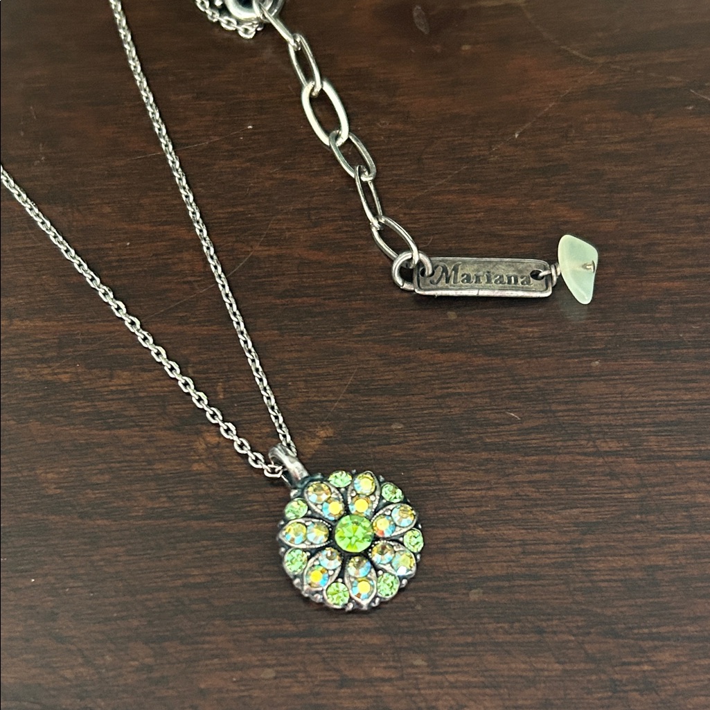 Mariana Crystal Guardian Angel Necklace 80$
